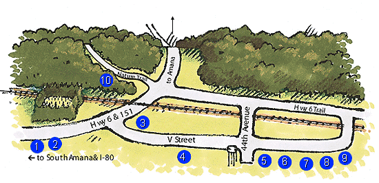 Click on the circles below for more information about these businesses.